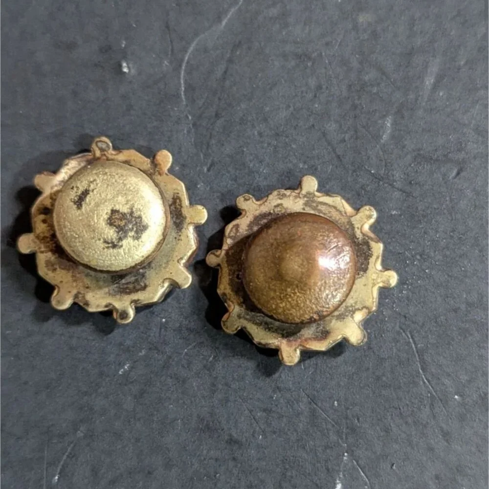 Cufflinks Gold-Filled In‎ Box  Ornate Design Retro Bling